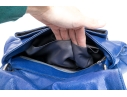 Chanel Striking Blue Purple Glazed Caviar Leather Coco Rider Flap Hobo