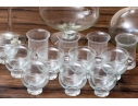 Collection Of Assorted Glassware Including Shrimp Cocktail Bowls And Cake Stand