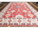 HAND KNOTTED ROOM SIZE PAKISTAN KAZAK WOOL CARPET, APX 9 X 12, NEW