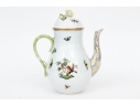 Herend Hand-Painted Rothschild Bird Pattern Lidded Coffee Pot, Rothschild Bird (RO) Pattern
