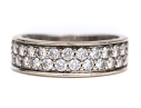 14k Gold Pave Set Diamond Band Ring, App. 0.34 TCW, Size 4.25