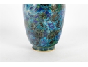 Blue Cloisonné Enamel Vase With Floral Decoration