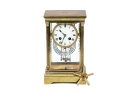 Neoclassical Style Brass Mantel Clock
