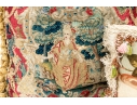 Two Accent Pillows, Including An 18th C. Tapestry Fragment Embroidered Onto A Later Needlepoint Pillow