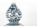 Chinese Vintage Blue And White Double Gourd Ceramic Vase