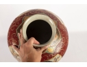 Vintage Chinese Satsuma Style Enameled Vase 
