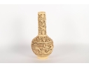 Chinese Carved Celluloid Vase With Dragon And Flower Motifs