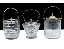Three Antique Cut Glass And Silverplate Biscuit Jars 