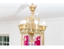 *Quality Murano Or Murano Style Hand-blown Glass Six Lite Chandelier