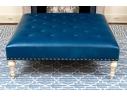 Oversized Leather Upholstered Ottoman