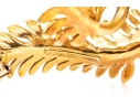 Tiffany & Co. 18k Yellow Gold Schlumberger Magnificent Stylized Furling Feather Brooch