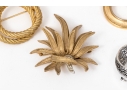 Collection Of Fashion And Limoge Brooches, Necklace And Two Jewelry Boxes