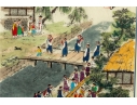 Framed Korean Folk Painting On Mulberry Paper