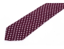 Gucci Burgundy And Grey Toned Patterned Silk Tie