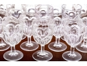 Assembled Twenty-Six Piece Flint Style Glass Goblets