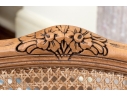 French Louis XV Style Upholstered Fauteuil With Cane Back