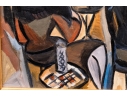 Signed Lansé Oil On Canvas, Cafe Interior