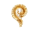 Tiffany & Co. 18k Yellow Gold Schlumberger Magnificent Stylized Furling Feather Brooch