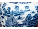 Pair Of Decorative Chinese Porcelain Ginger Jars With Wood Lids