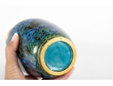 Blue Cloisonné Enamel Vase With Floral Decoration