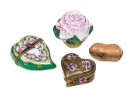 Collection Of Four Hand Painted Limoges Boxes