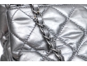 Chanel Silver Metallic Leather 