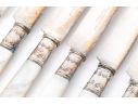 Set Of Antique English Mother Of Pearl Handled Knives, 28 Pieces