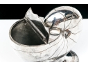 Antique English Victorian Silverplate Nautilus Spoon Warmer