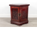 Chinese Carved Hexagonal Cabinet