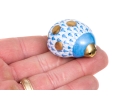 Herend Hungarian Hand-painted Porcelain Ladybug, Blue Fishnet Pattern