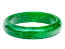 Green Jadeite Jade Small Diameter Slip On Bangle Bracelet, See Conditions