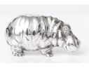 Buccellati Sterling Silver Miniature Charming Standing Hippo, Retail $670
