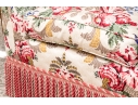 Custom Upholstered Sofa With Bullion Fringe