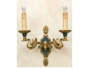 Pair Of French Empire Style Brass Wall Sconces