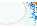 Set Of Seven Antique Chinese Export Blue And White Canton Pattern Porcelain Plates