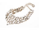 Impressive Sterling Buroque Pearl And Quartz Festooned Necklace