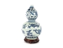 Chinese Vintage Blue And White Double Gourd Ceramic Vase