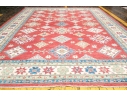 HAND KNOTTED ROOM SIZE PAKISTAN KAZAK WOOL CARPET - Apx. 9 X 12, NEW