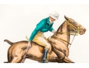 Francisque Rebour (French, 1890-1930) Lithograph, Polo Player
