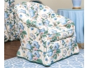 Custom Upholstered Tub Back Accent Lounge Chair