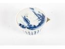 Japanese Blue And White Porcelain Sugar Bowl And Teacups Set