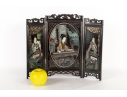 Vintage Chinese Reverse Glass Painted Table Screen