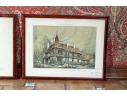 Two Signed French Architectural Artworks