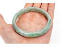 Green Jadeite Jade Slip On Bangle Bracelet, See Conditions
