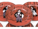 Set Of Six Williams Sonoma Waiter Motif Plates