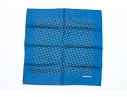 Hermès Fun Blue And Grey Frog Motif Silk Pocket Square/ Neck Scarf