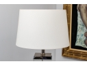 Restoration Hardware Quality Pair Of Solid Crystal Table Lamps