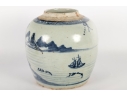 Antique Chinese Blue And White Porcelain Jar