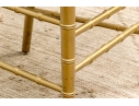 Set Of Twelve Faux Bamboo Gilt Finished Side Chairs, With Cushions