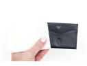 Cartier Black Leather Single Card Holder, Must De Cartier